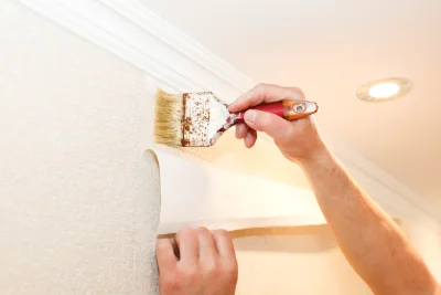 Pose de papier peint à Laboulbène — revêtements muraux et toiles de verre